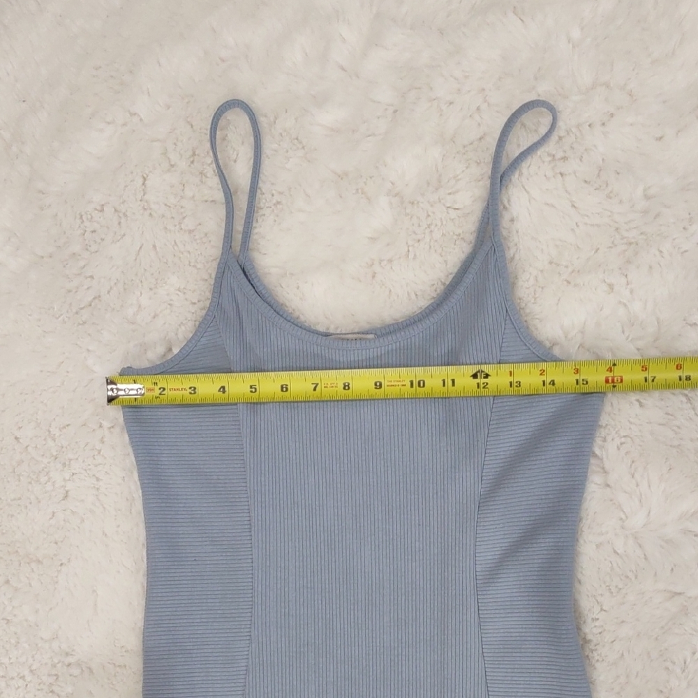 PAPAYA Light Blue Ribbed Mini Dress - Picture 11 of 13